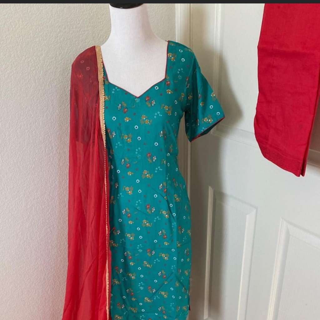 Brand New Cotton 3 Pieces Indian Outfit